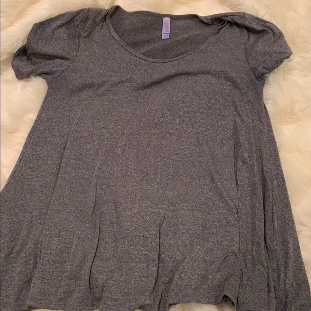 LulaRoe Heathered Gray Perfect Tee